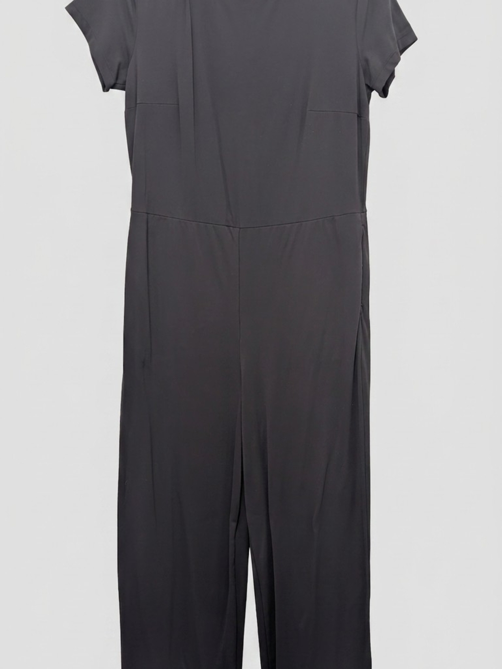 FLX Urban Commuter Black Short Sleeve Wide Leg Stretch Jumpsuit Size M